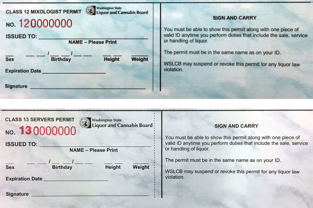 Alcohol Server Permits for Washington State